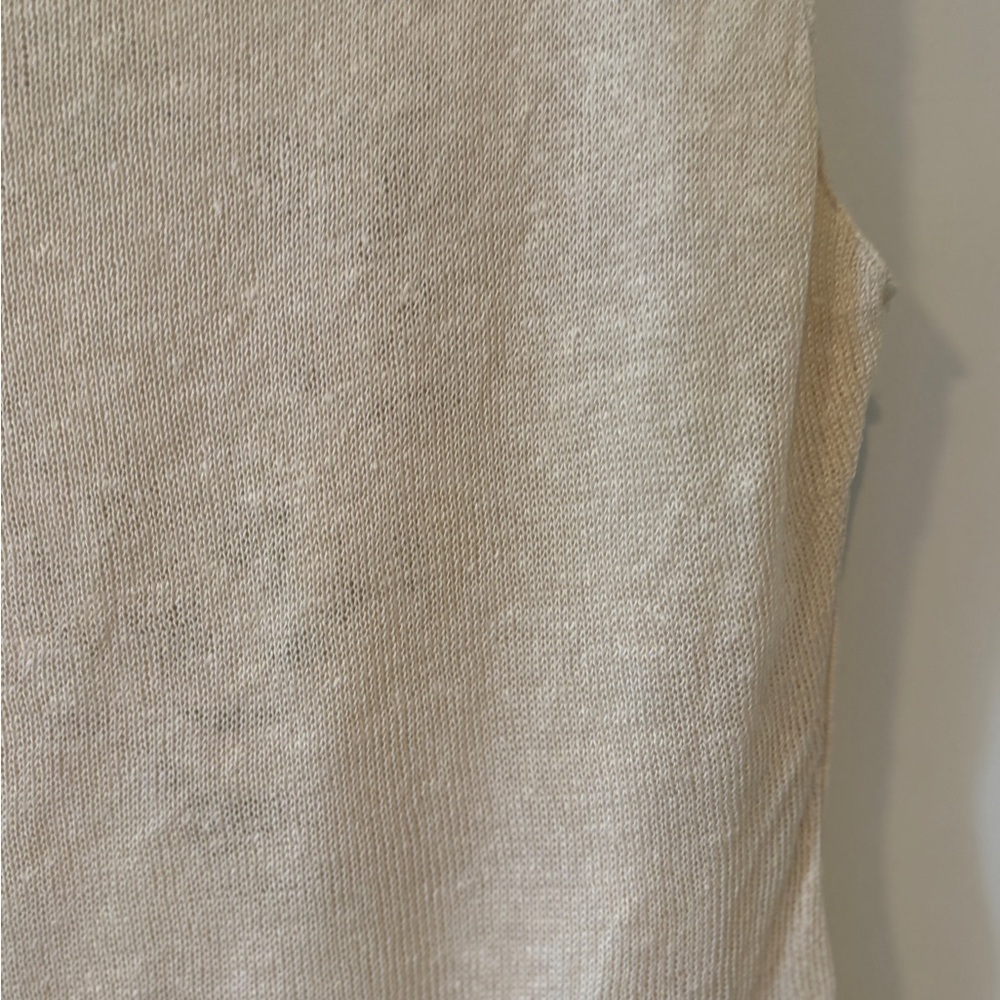 Nanette Lepore 100% Linen Embroidered Sleeveless Mixed Media Cottagecore Top - Picture 12 of 15